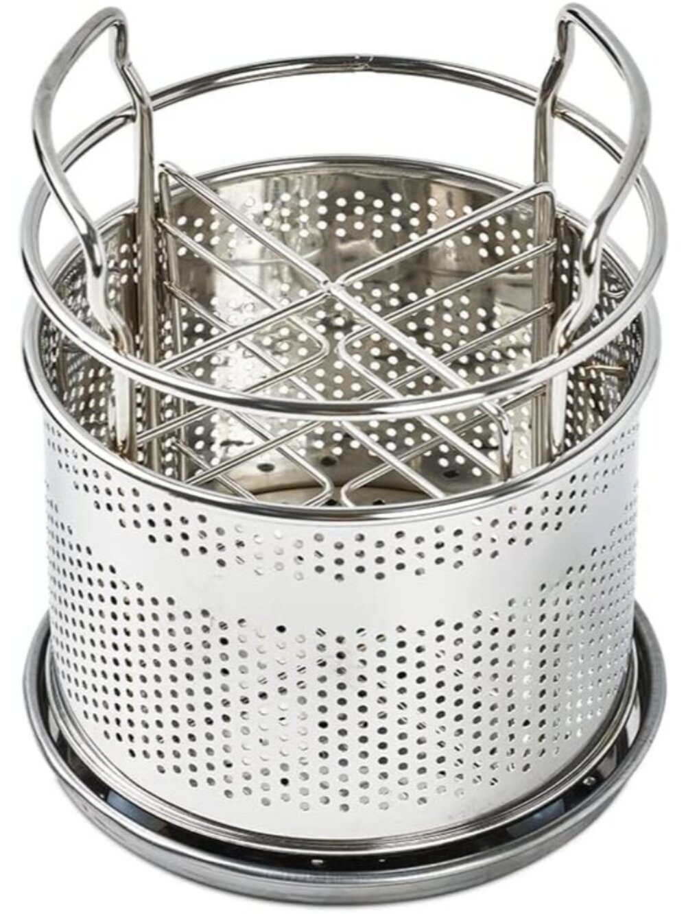 New Stainless Steel Silverware Drying Basket 4-Compartment Holder Drain Board